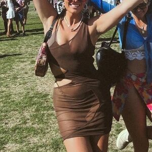 Meshki mesh cut out dress